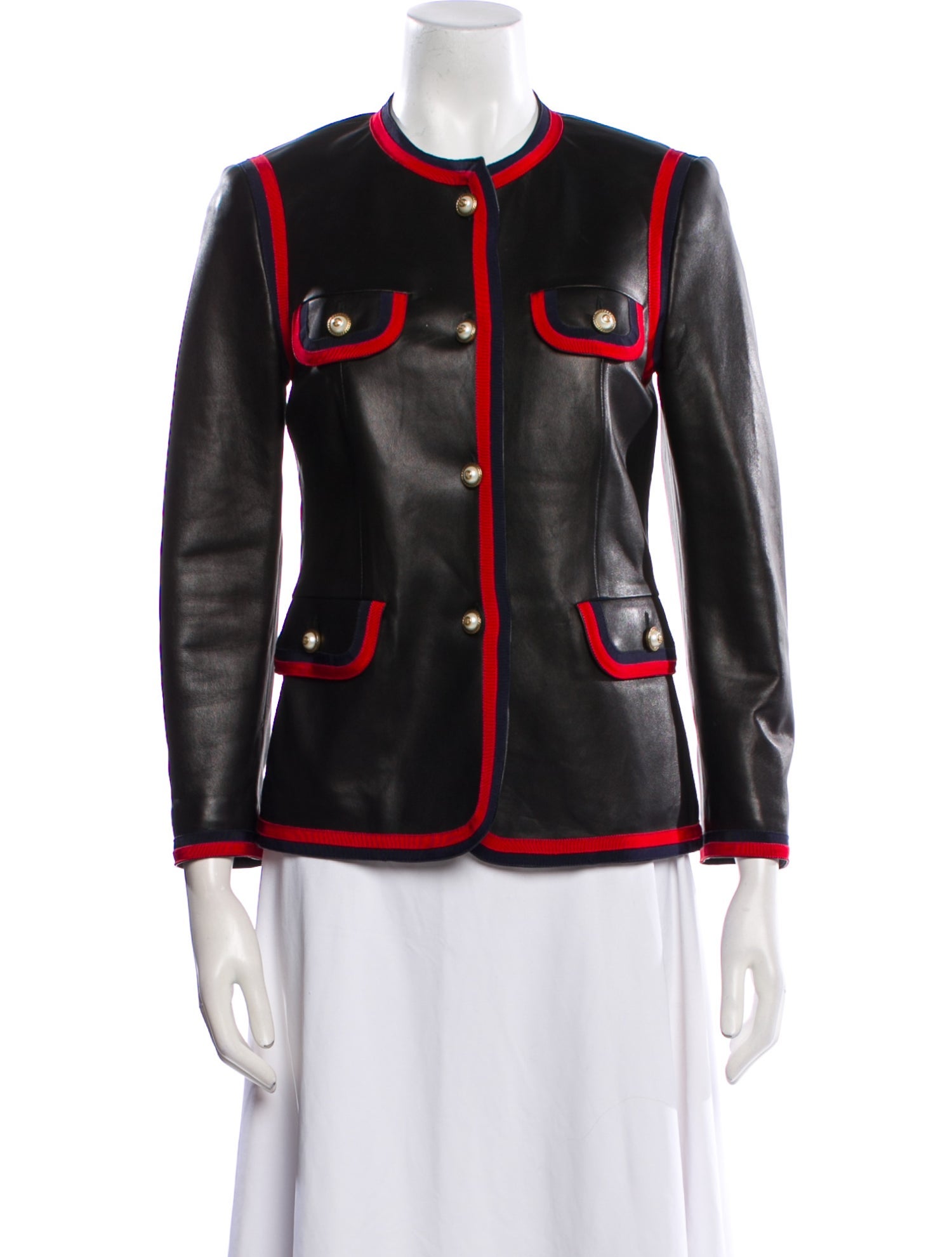 Gucci Leather Evening Jacket